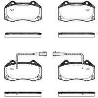 Remsa Brake Pad Front Fiat w/ 2X 160mm Sensors 1113.10