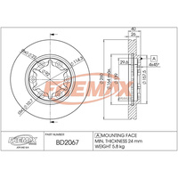 FREMAX BRAKE ROTORS BD-2067