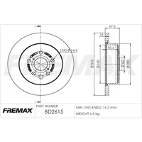 REAR DISCS / IS350 BD-2615