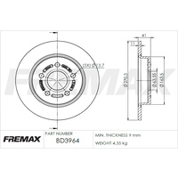 FREMAX BRAKE DISC REAR BD-3964