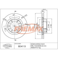 FREMAX BRAKE DISC FRONT BD-4113