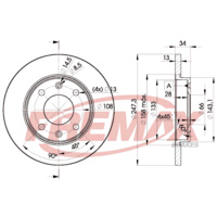 DISC ROTORS PEUGEOT SOLID FR DIA 247MM  THICK 13MM BD-4298