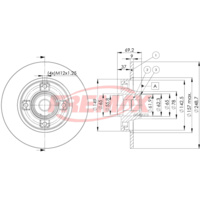 DISC ROTORS PEUGEOT REAR WITH BEARING 30MM BD-4745