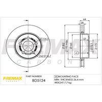 FREMAX CARBON PLUS BRAKE ROTOR BD-5124