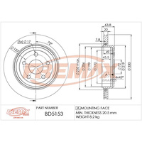 FREMAX DISC ROTORS BD-5153