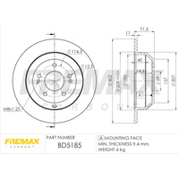 FREMAX Brake Disc Rotor BD-5185