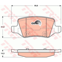 TRW DISC PAD MERCEDES A170 REAR GDB1481