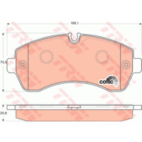 TRW DISC PAD MERCEDES SPRINTER FR GDB1696