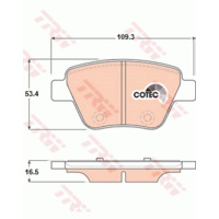 TRW AUDI A1 WITH PR 1KS REAR 1/12 ON GDB1841