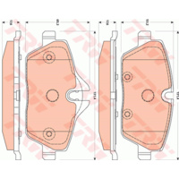 TRW DISC PAD SET GDB1870