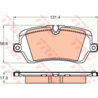 TRW BRAKE PADS REAR LAND ROVER RANGE ROVER 3L TD 2009>