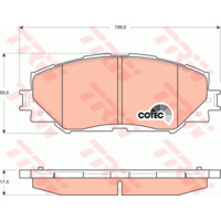 TRW DISC PAD TOYOTA CORO GDB3425