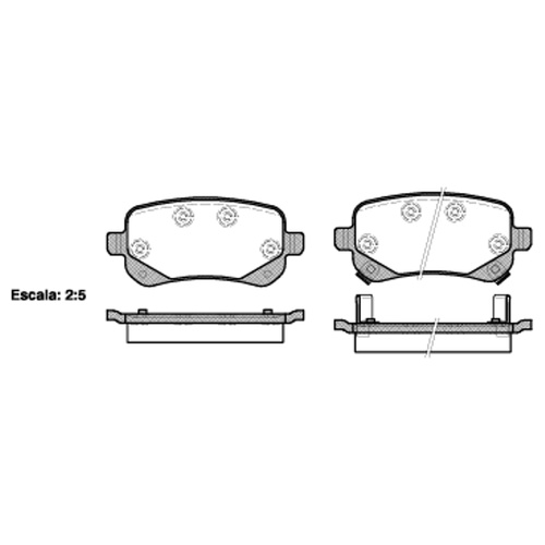 REMSA BRAKE PADS CHRYSLER VOYAGER REAR 1095.02