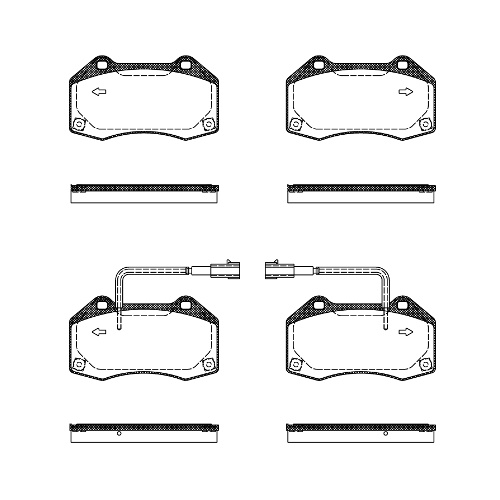 Remsa Brake Pad Front Fiat w/ 2X 160mm Sensors 1113.10