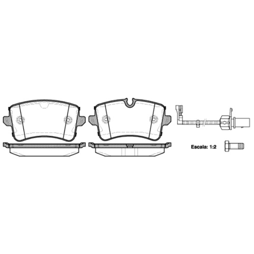 REMSA BRAKE PADS AUDI REAR WITH SENSORS 1343.10