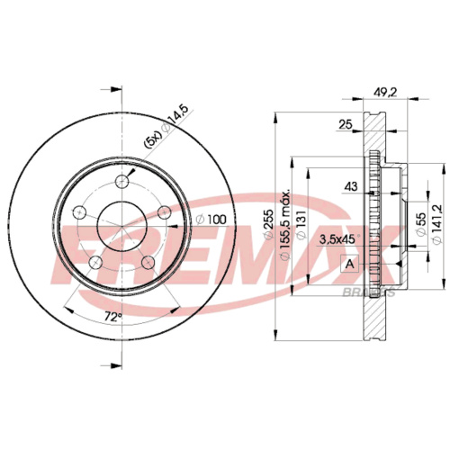 FREMAX BRAKE DISC FRONT BD-2047