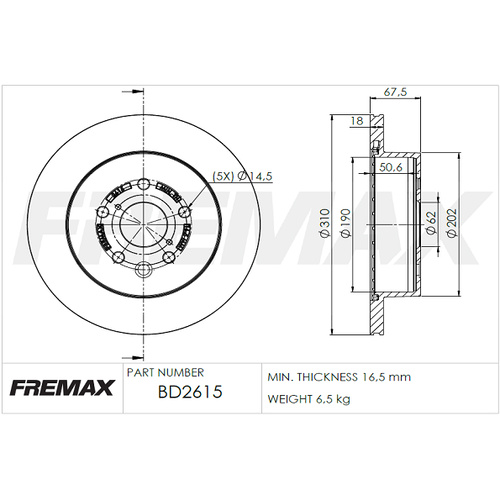 REAR DISCS / IS350 BD-2615