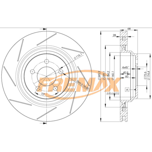 Freemax Disc Rotors SLOTTED BD-3064