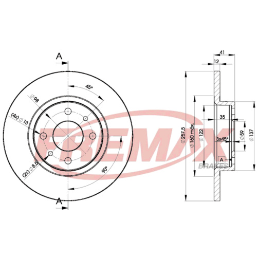 FREMAX DISC ROTORS FIAT 500 BD-3466