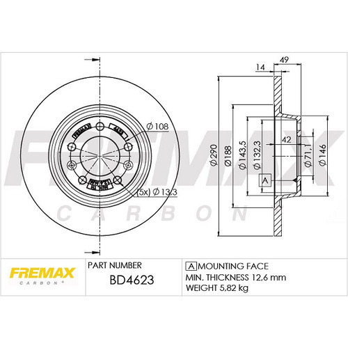 HR7997 Fremex Disc Rotors BD-4623