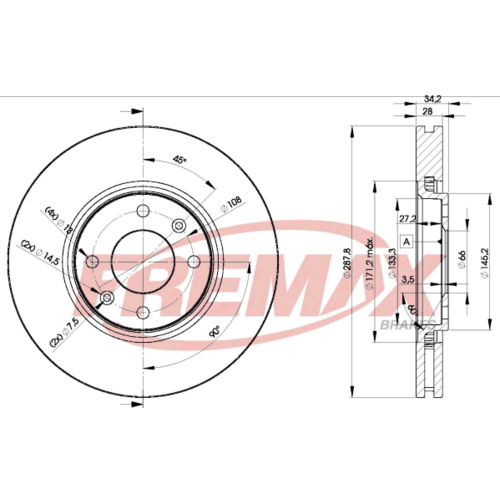 DISC ROTORS CITROEN C5 V6 FR BD-4753