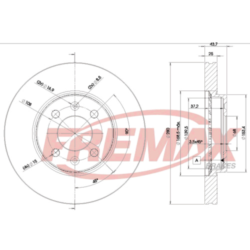 DISC ROTORS SAAB FRONT BD-5890