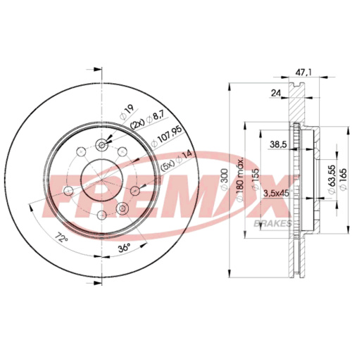 DISC ROTOR JAGUAR BD-6767