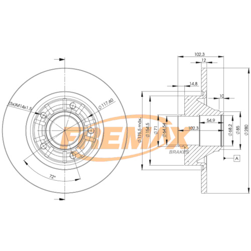 HR7830 Fremax Premium Carbon+ Reault Trafic With Bearing & Sensor Ring BD-6846