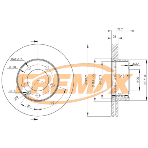 DISC ROTORS RENAULT MASTER BD-6848