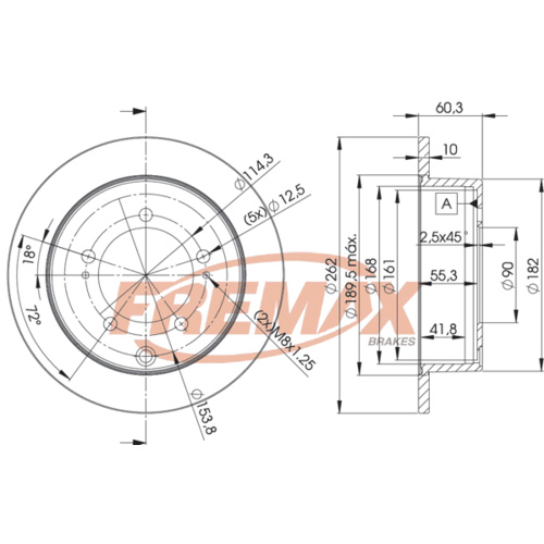 FREMAX BRAKE DISC REAR PAIR BD-8326