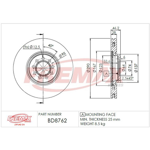 FREMAX CARBON PLUS BRAKE ROTOR BD-8762