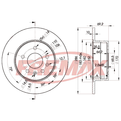 HR7540 Fremax Premium Carbon+ SAAB 9-3 BD-9210