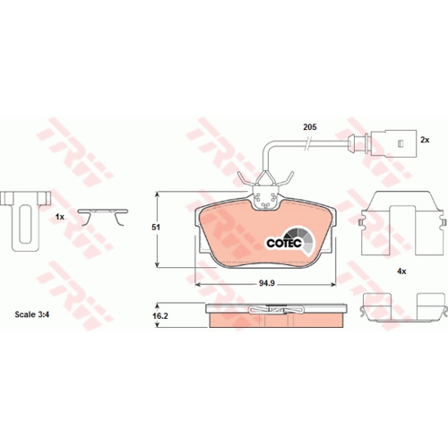 Transporter 2.5 96-99 rear GDB1326