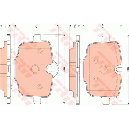 TRW DISC PAD SET GDB1869