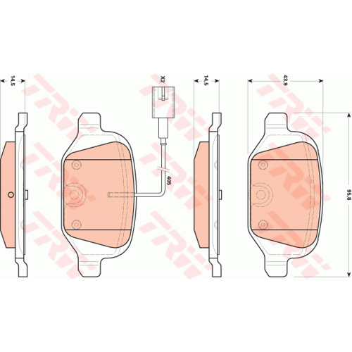 TRW DISC PAD SET GDB1894