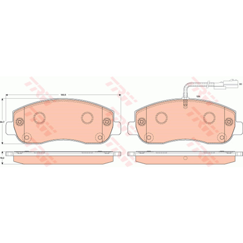 TRW BRAKE PADS RENAULT MASTER 2.3 L FRONT  GDB1910