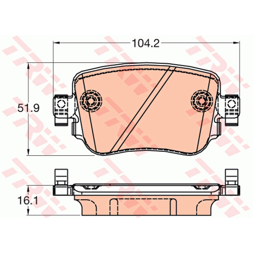 TRW DISC PADS VW GDB2042