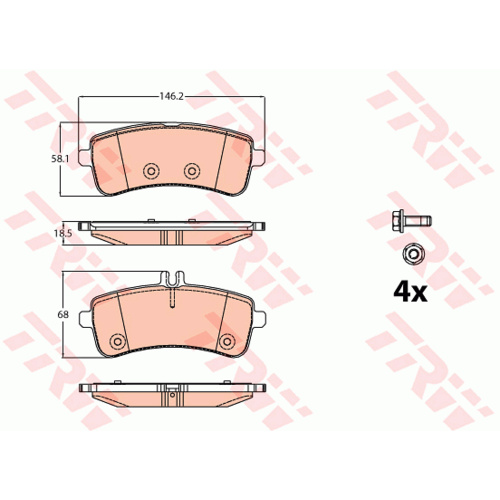 TRW DISC PAD SET GDB2079