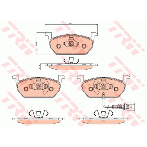 TRW DISC PAD SET GDB2080