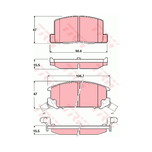 DB1260L Lexus MR2 91-92 rear GDB3058