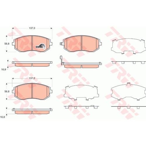 DISC PAD SET SUBURU OUTBACK FRT 2003 GDB3371