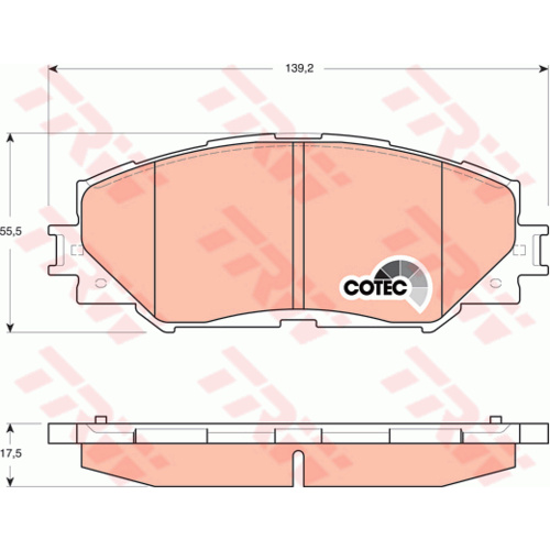 TRW DISC PAD TOYOTA CORO GDB3425