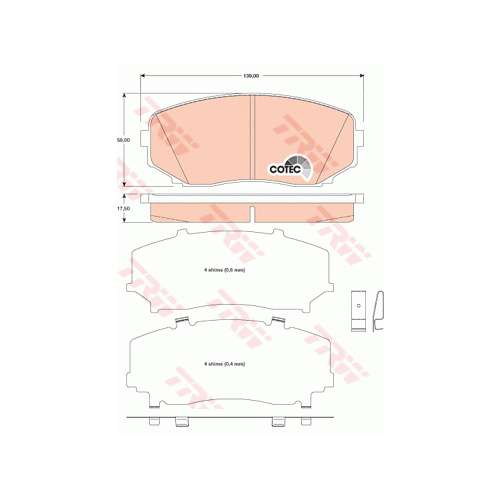 TRW DISC PAD MAZDA CX7 FRONT GDB3471